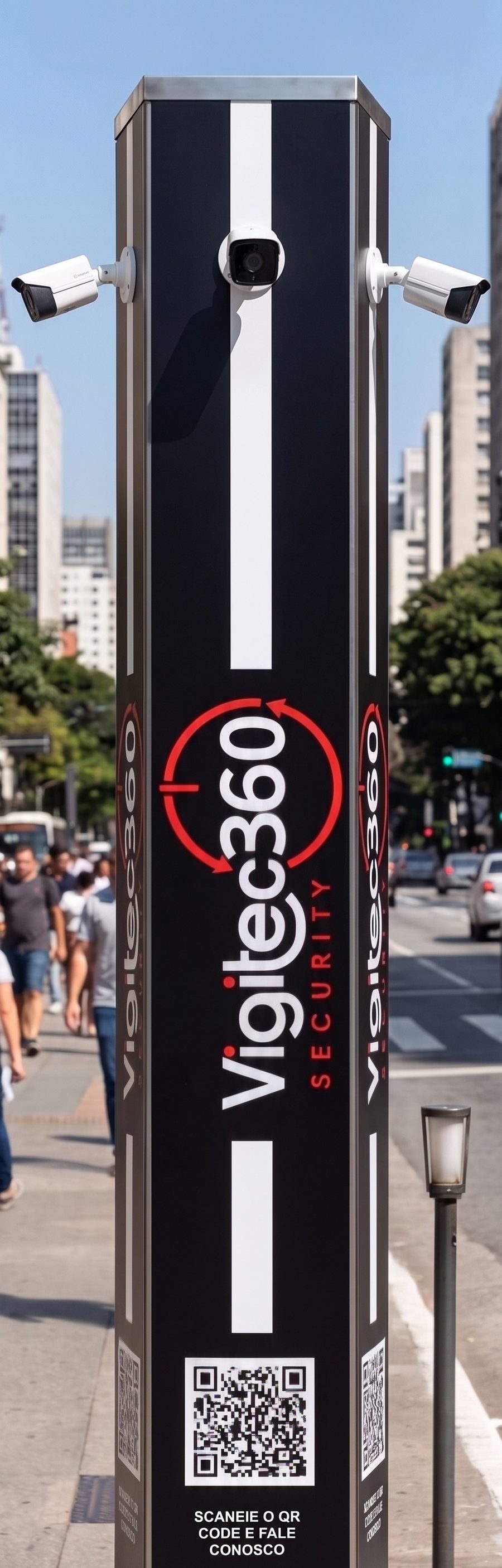 Ponto de captura urbano com câmeras de LPR